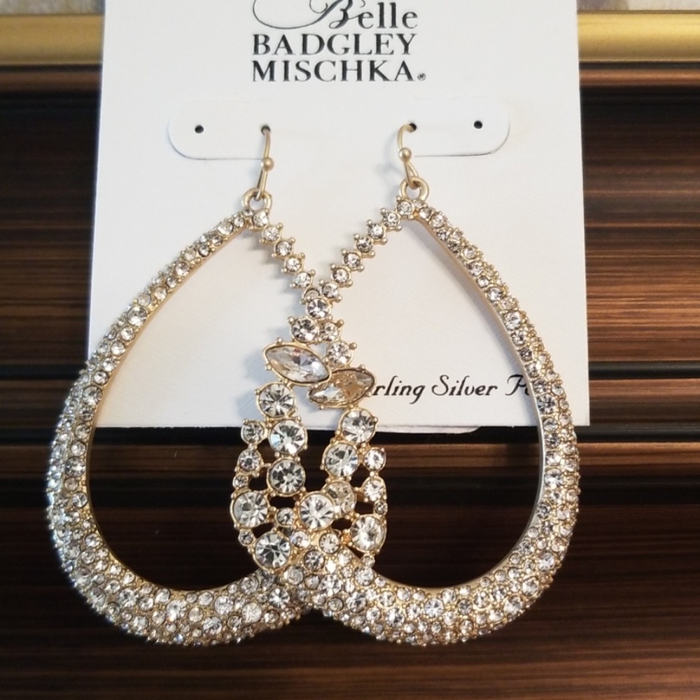 Belle Badgley Mischka Teardrop Earrings